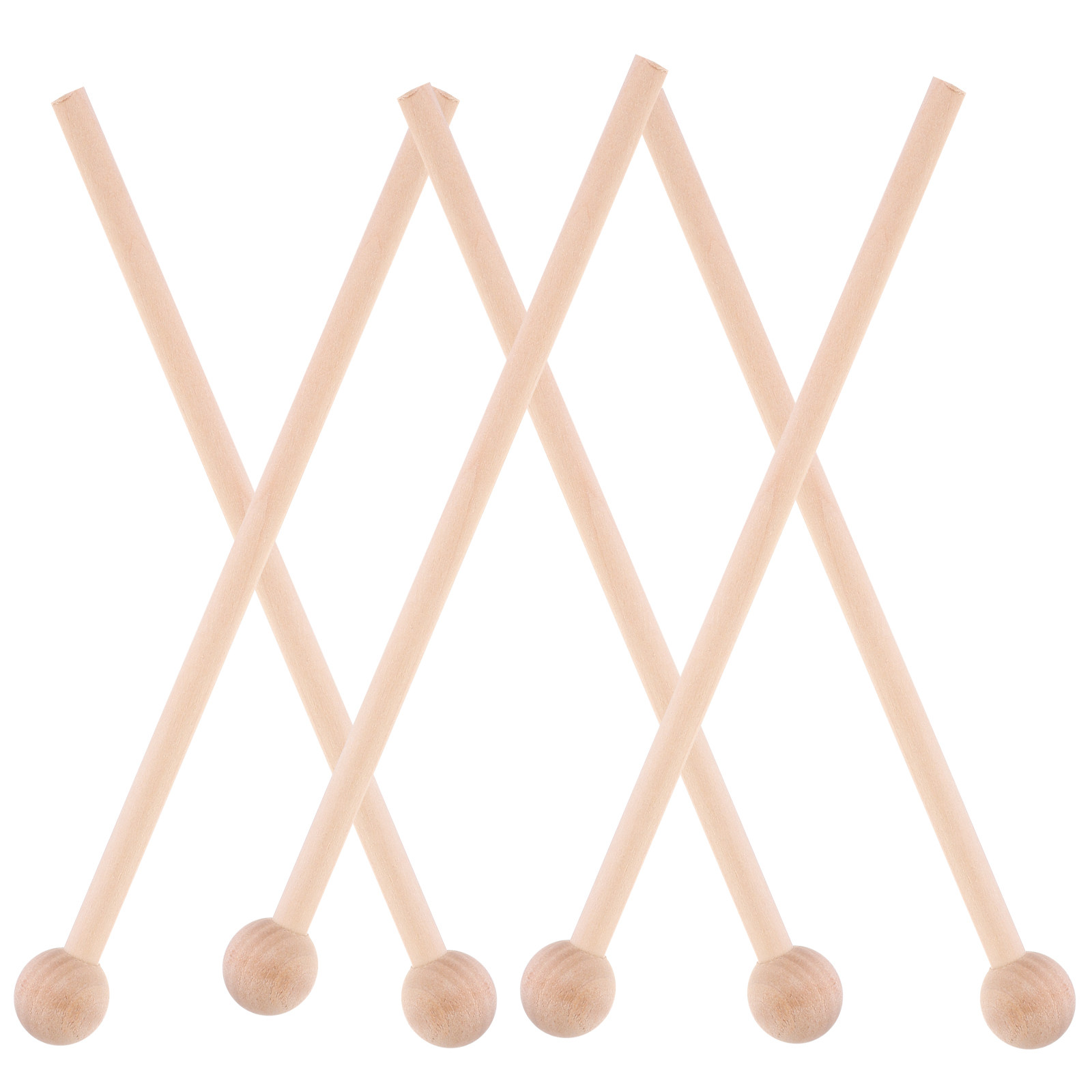 Musical Instrument Mallet - 6Pcs Wood Mallets Percussion Sticks Long