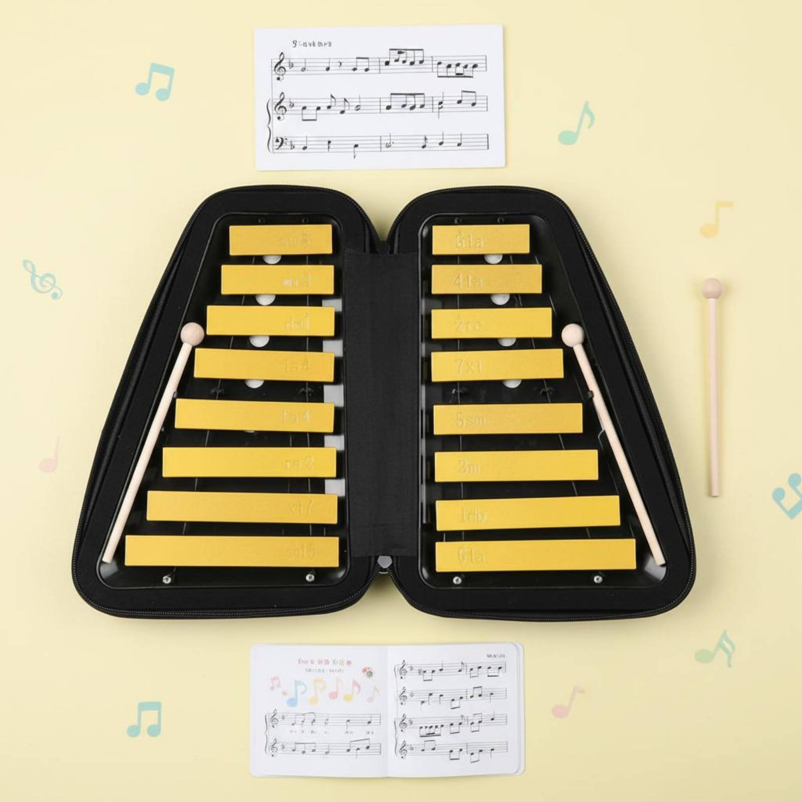 Musical Instrument I Play - 16-Note Aluminum Xylophone Hand Played Double-Row