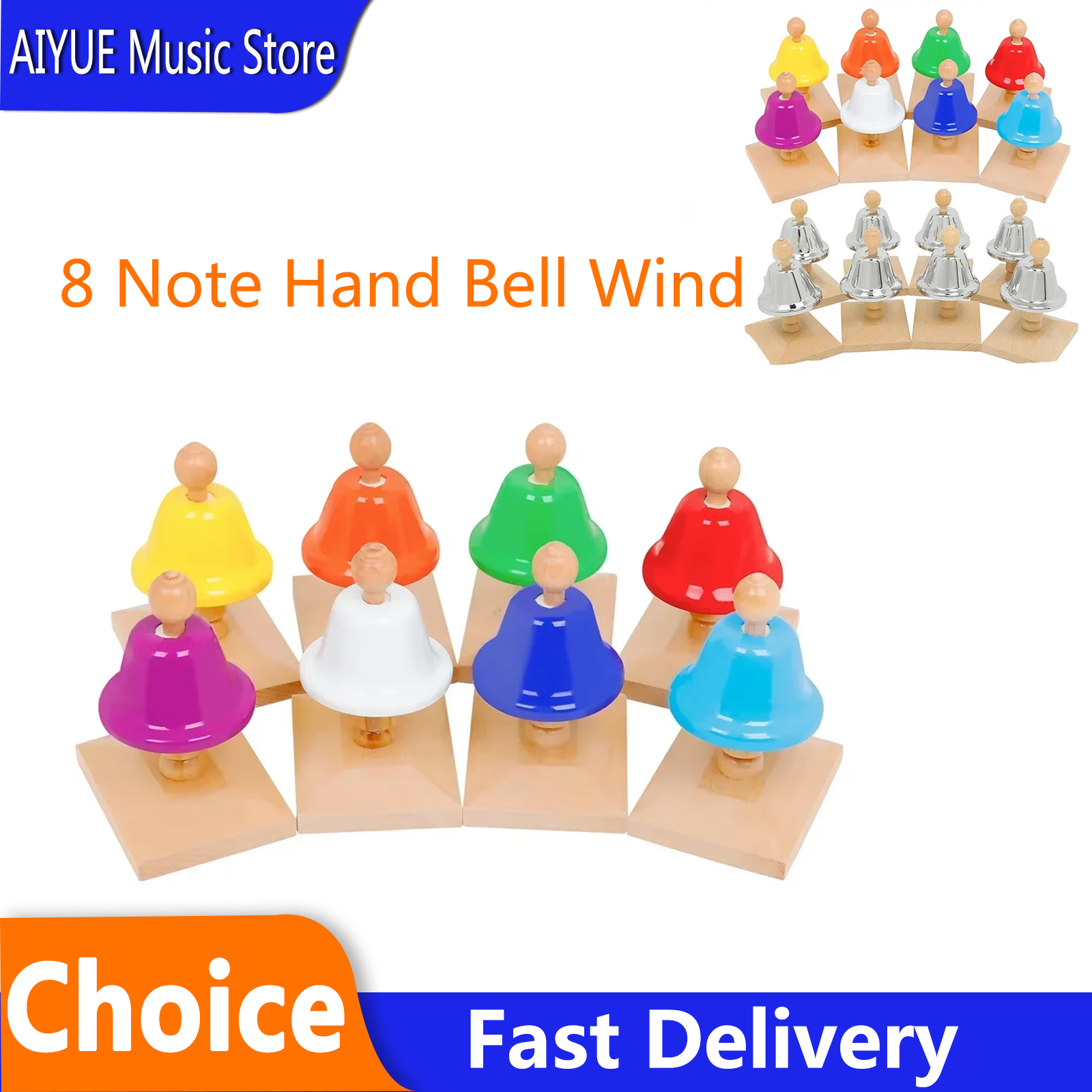 Musical Instrument Mallet - 8 Note Hand Bell Wind Desk