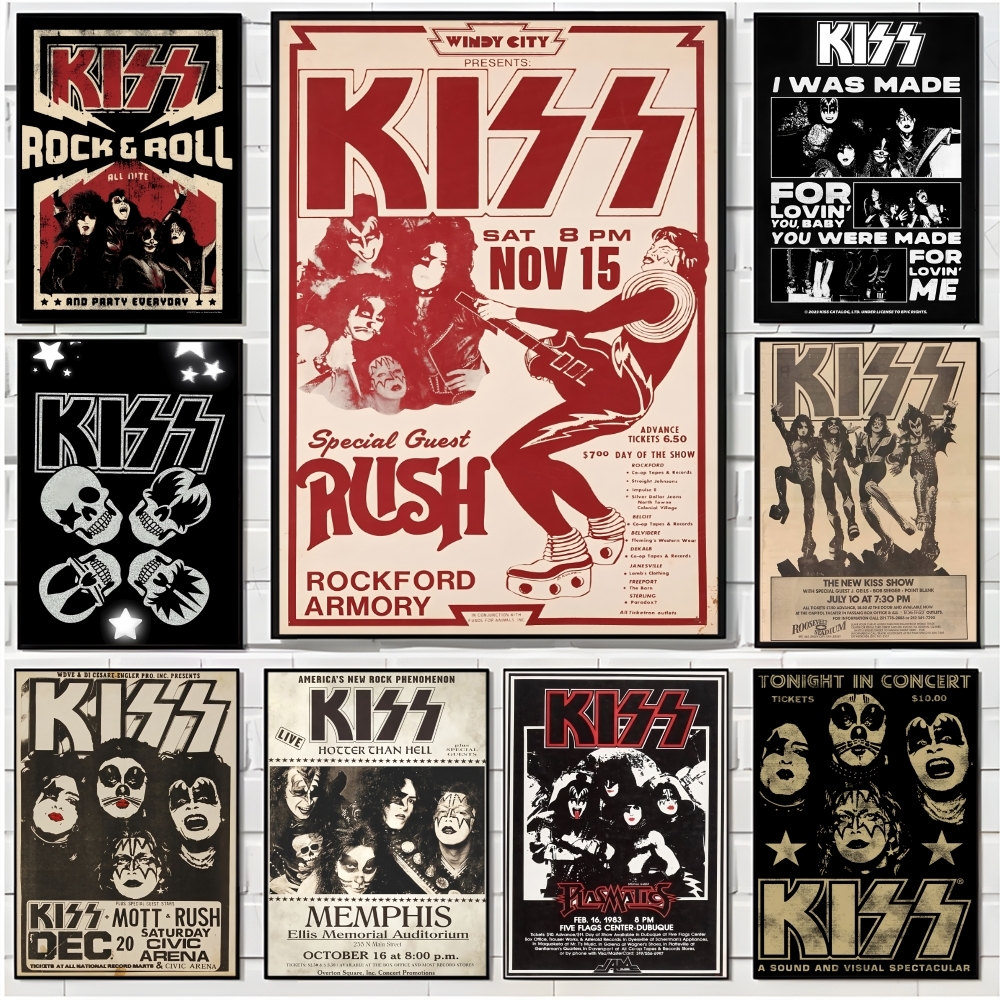 Musical Instrument Poster - Cool K-Kiss Rock Band Poster Room