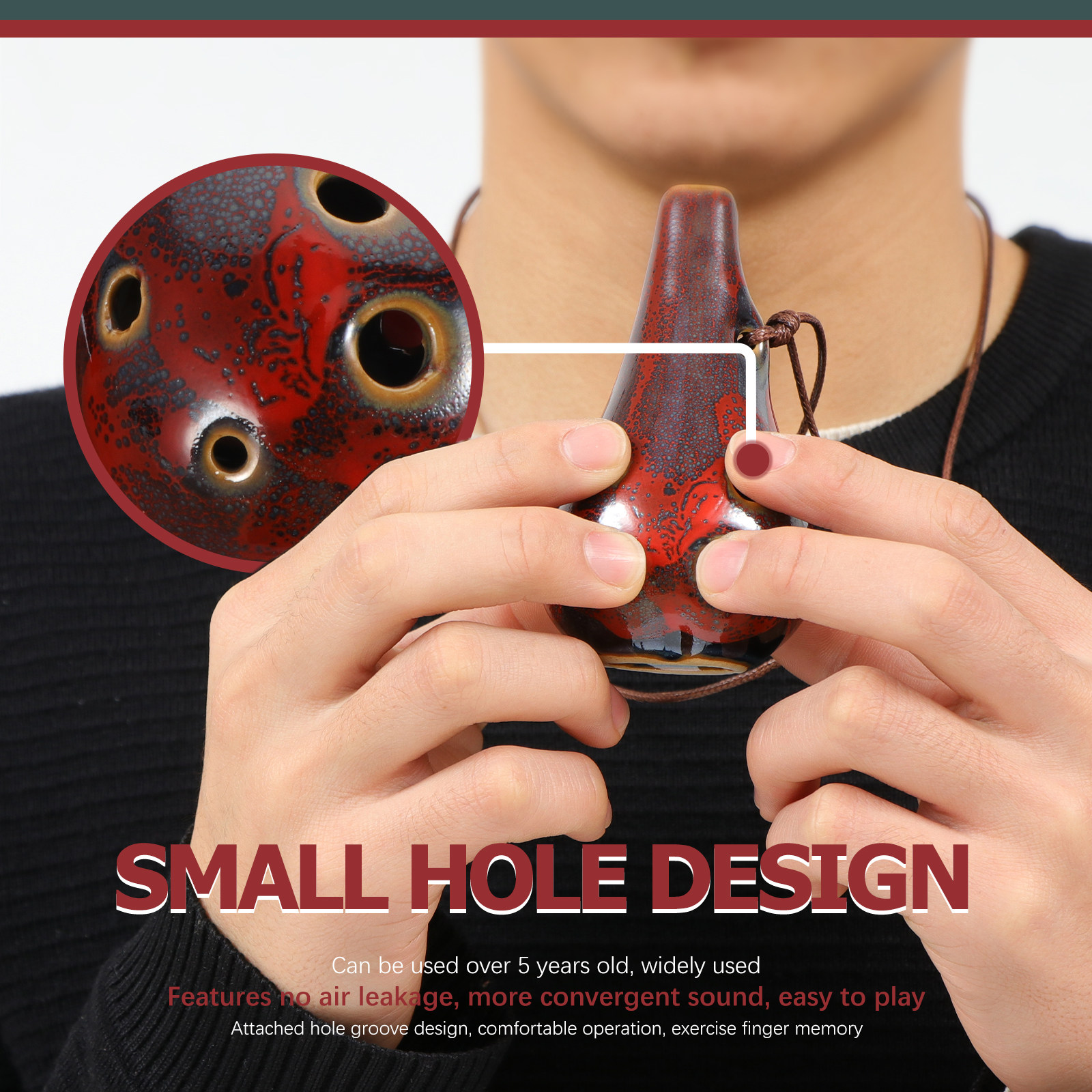 6-Hole C Alto Ceramic Ocarina  - Musical Instrument I Play のレビューと価格