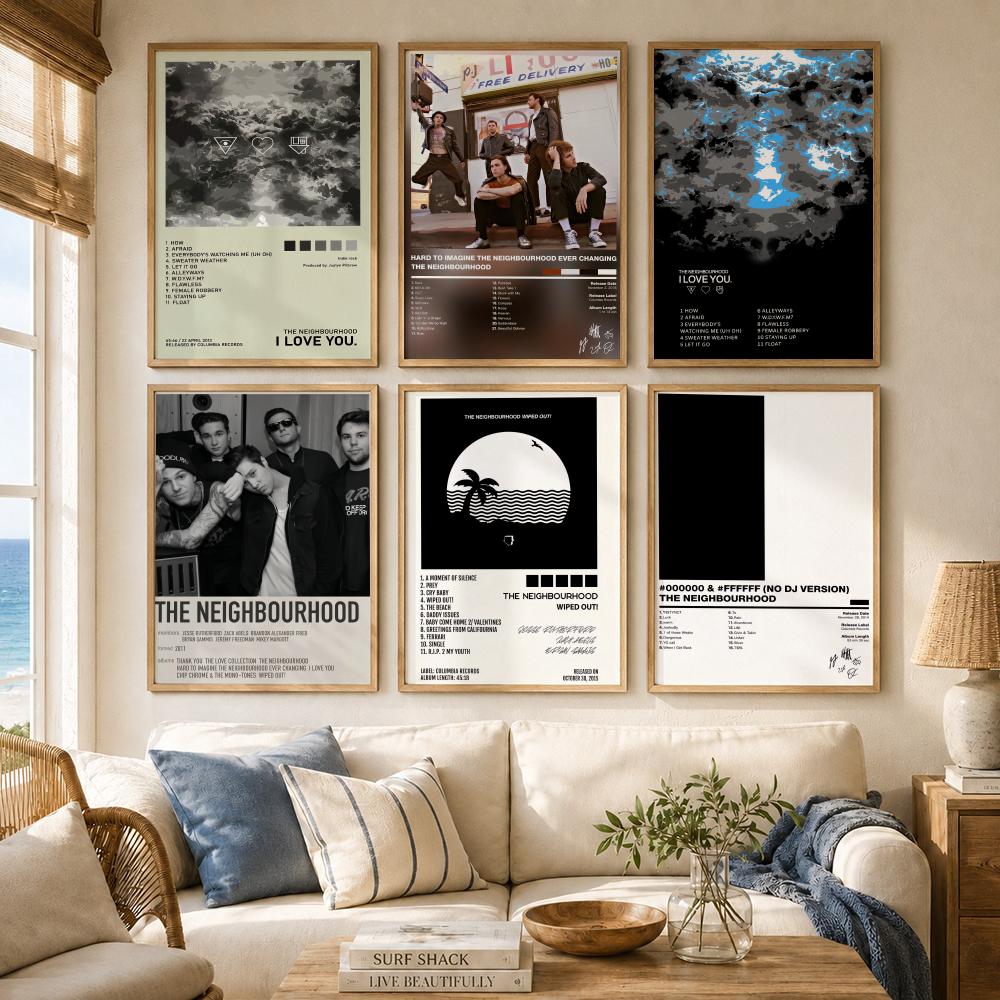 Indie Rock Band T-The Neighbou - Musical Instrument Poster のレビューと価格
