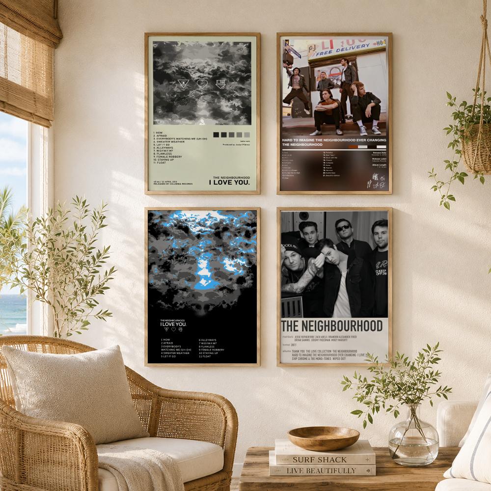 Indie Rock Band T-The Neighbou - Musical Instrument Poster のレビューと価格