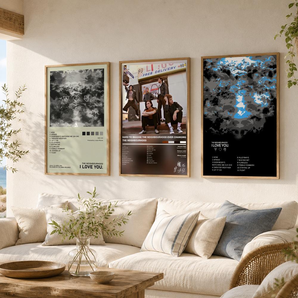 Indie Rock Band T-The Neighbou - Musical Instrument Poster のレビューと価格