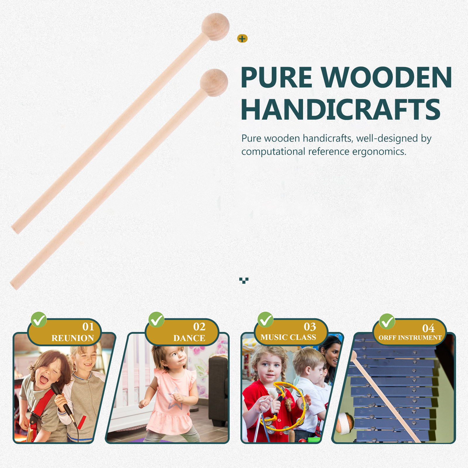 6Pcs Hardwood Music Mallets Pe - Musical Instrument Mallet のレビューと価格