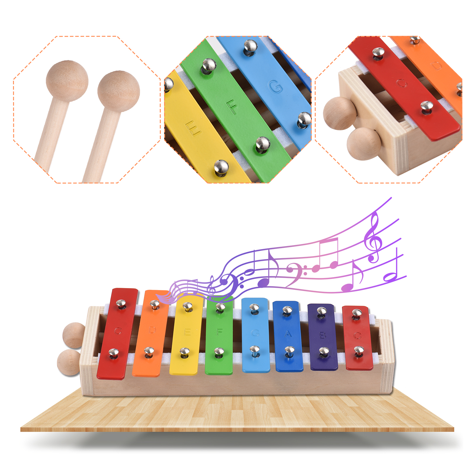 8 Keys Compact Size Xylophone  - Musical Instrument Mallet のレビューと価格