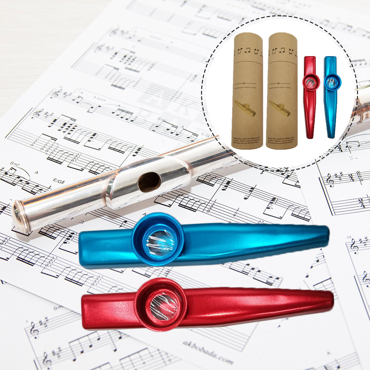 2Sets Metal Kazoo Kit Lightwei - Musical Instrument Kit のレビューと価格