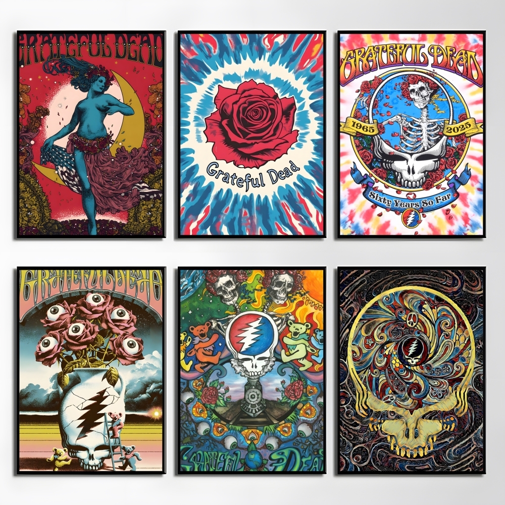 American Rock Band Grateful D- - Musical Instrument Poster のレビューと価格