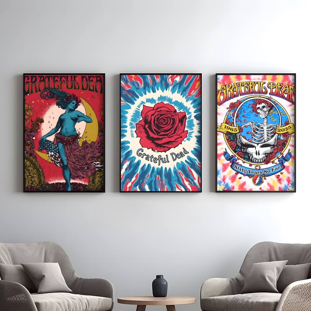 American Rock Band Grateful D- - Musical Instrument Poster のレビューと価格