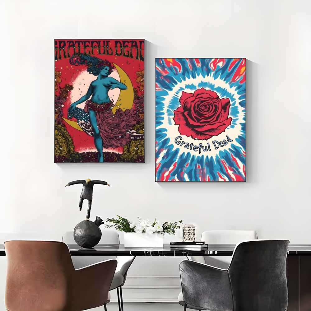 American Rock Band Grateful D- - Musical Instrument Poster のレビューと価格