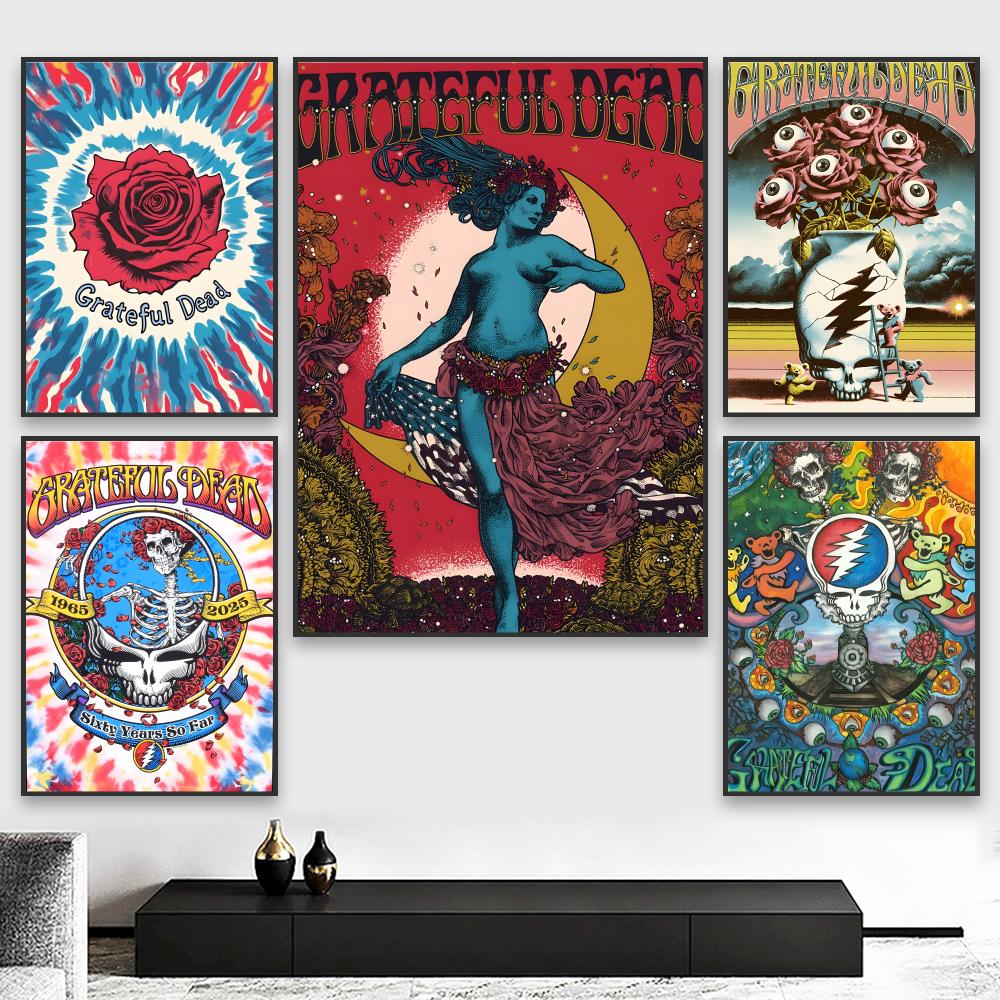 American Rock Band Grateful D- - Musical Instrument Poster のレビューと価格