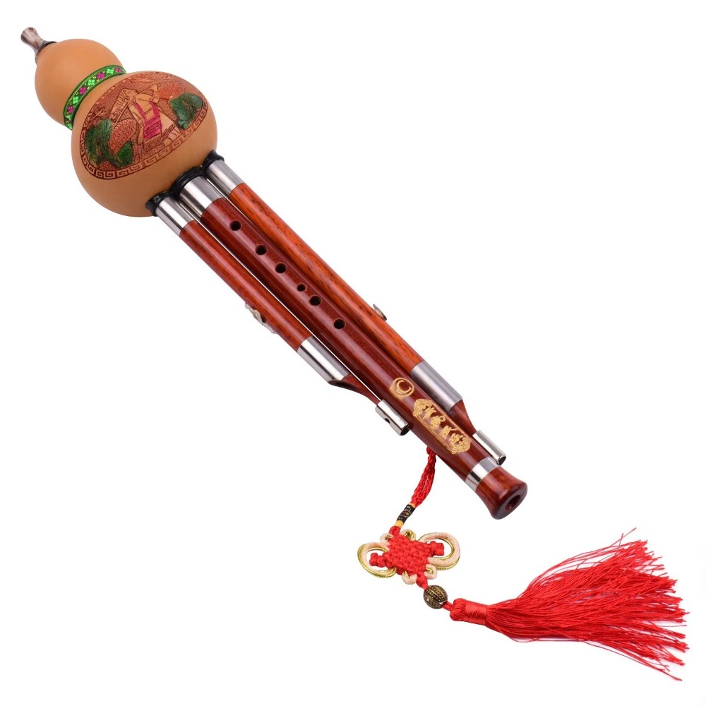 3-Tone C Key Hulusi Gourd Flut - Musical Instrument In Chinese のレビューと価格