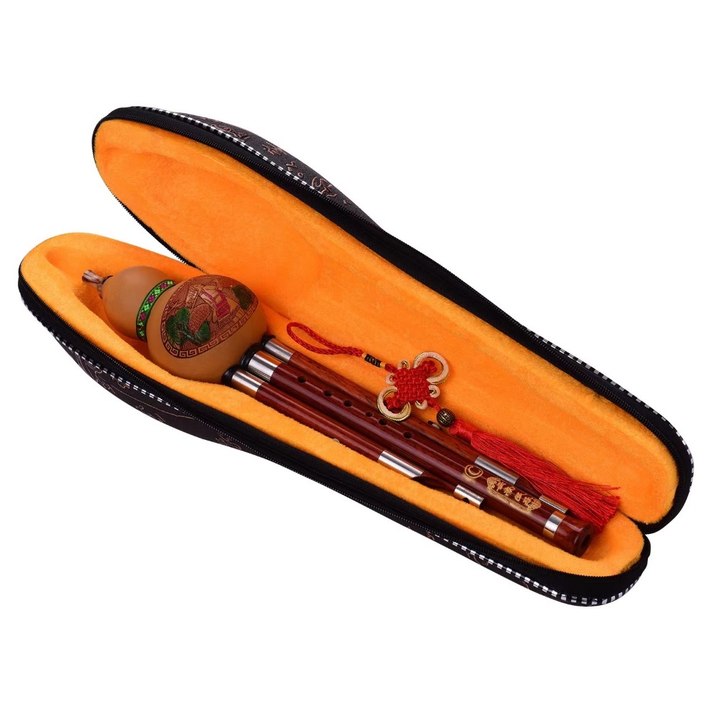 3-Tone C Key Hulusi Gourd Flut - Musical Instrument In Chinese のレビューと価格
