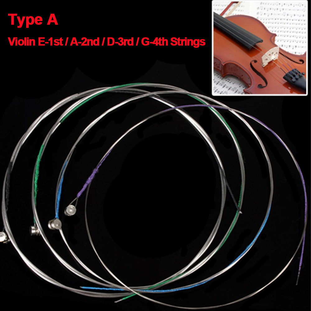 4pcs/set Violin Strings E-A-D- - Musical Instrument Kit のレビューと価格