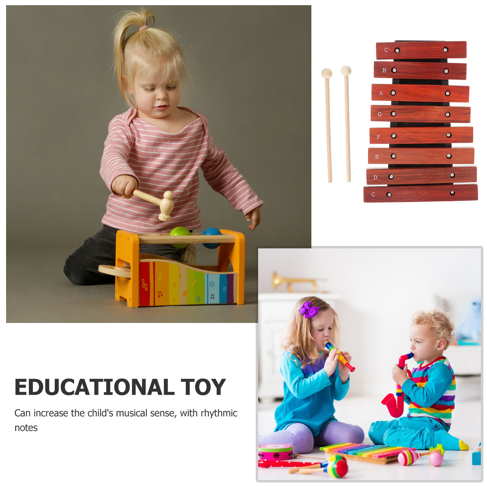 8 Note Wooden Xylophone for Be - Musical Instrument Mallet のレビューと価格
