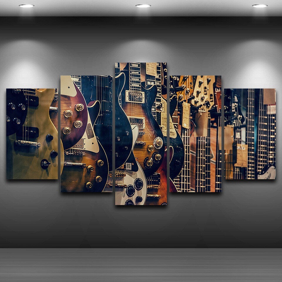No Frame Canvas 5Pieces Vintag - Musical Instrument In Africa のレビューと価格