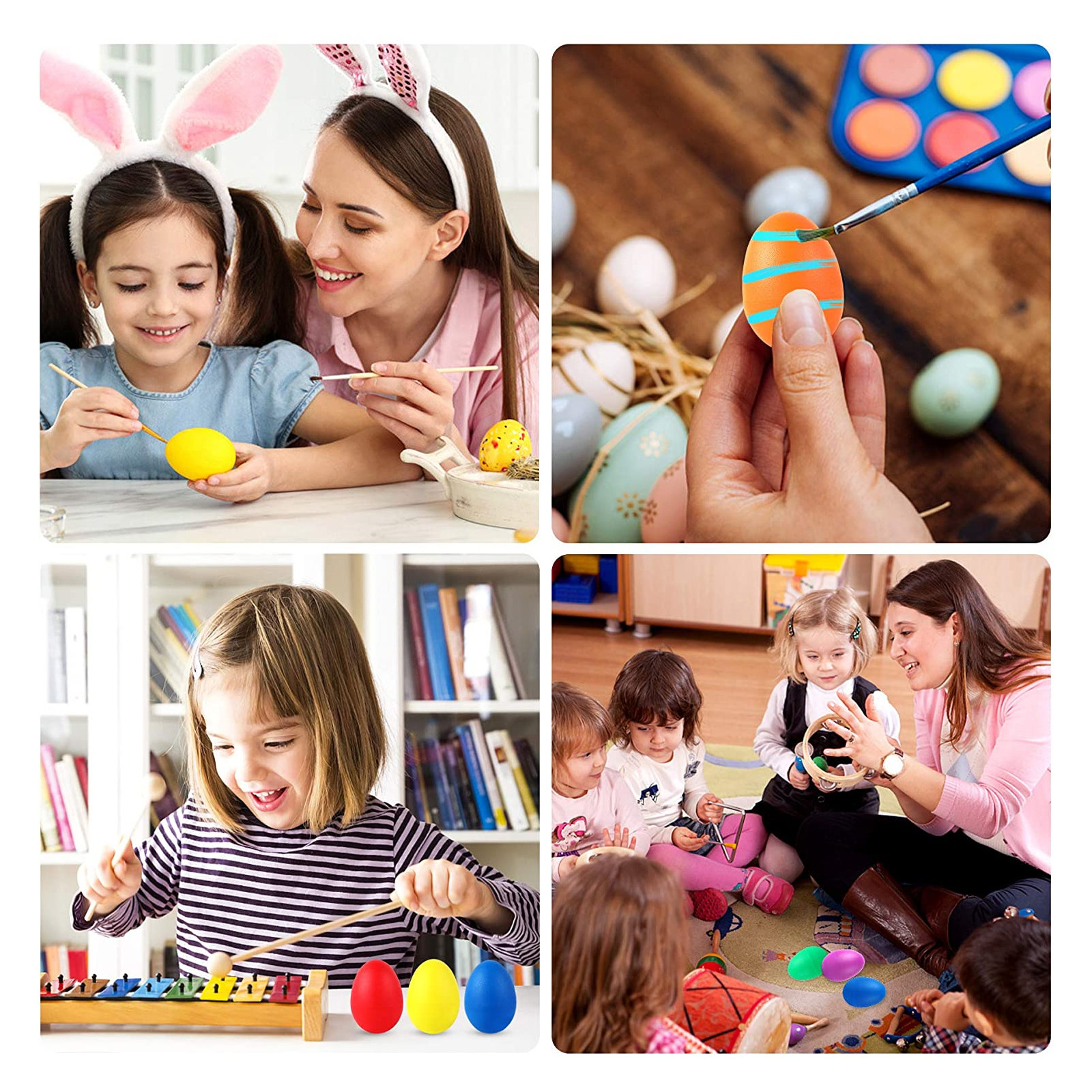 10Pcs Plastic Egg Musical Shak - Musical Instrument I Play のレビューと価格