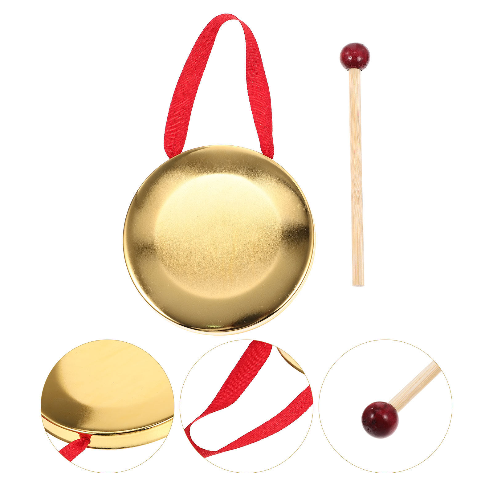 1Set Hand Held Gong with Malle - Musical Instrument In Chinese のレビューと価格