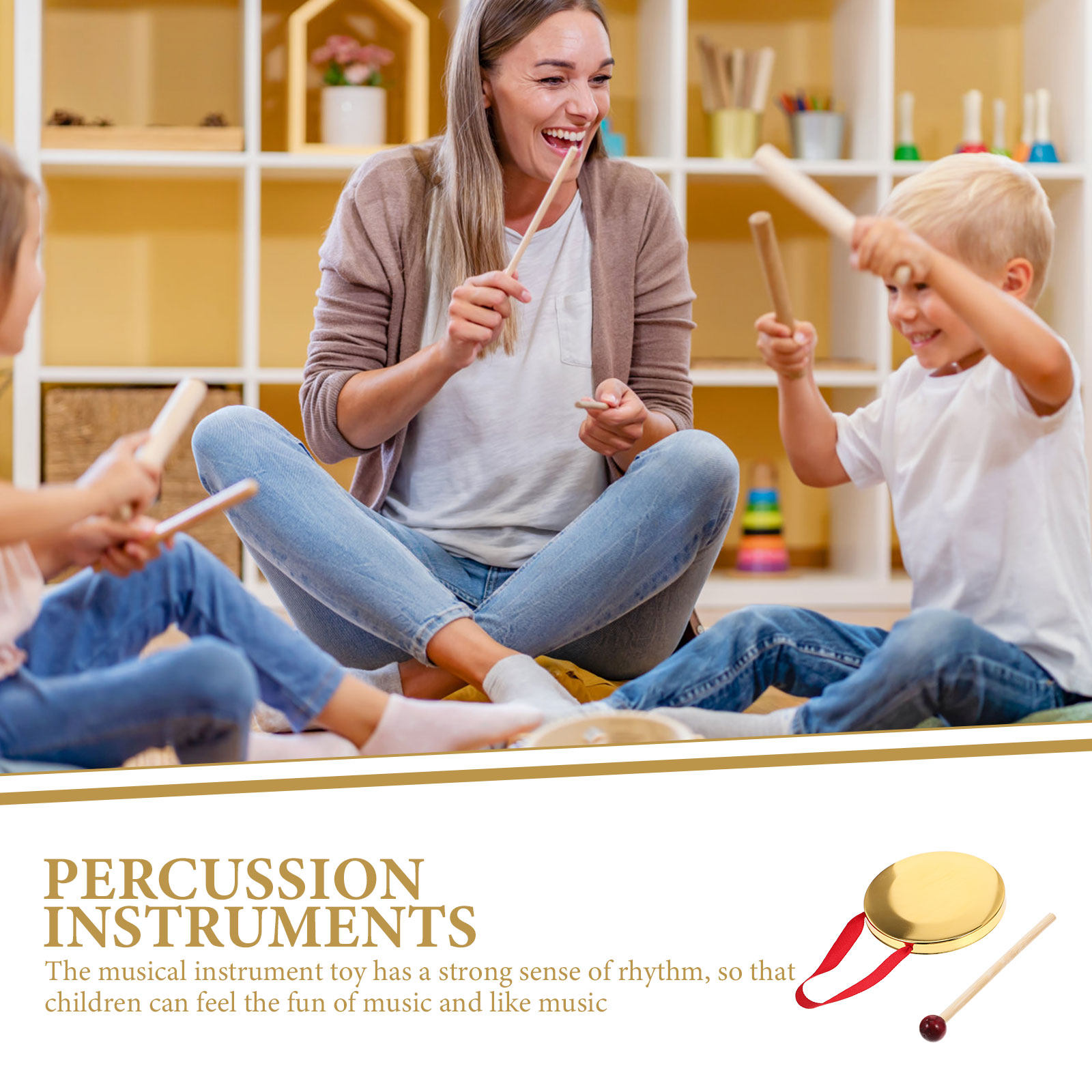 1Set Small Metal Hand Held Gon - Musical Instrument In Chinese のレビューと価格