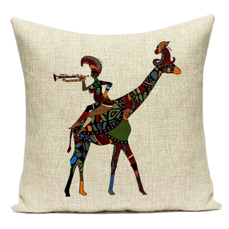 Retro African Woman Cushion Co - Musical Instrument In Africa のレビューと価格