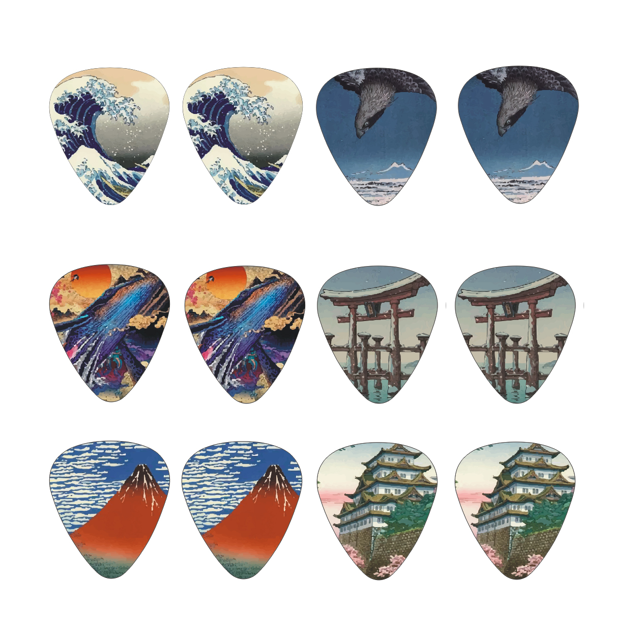 New 12pcs/set  Guitar Picks -  - Musical Instrument In Japanese のレビューと価格