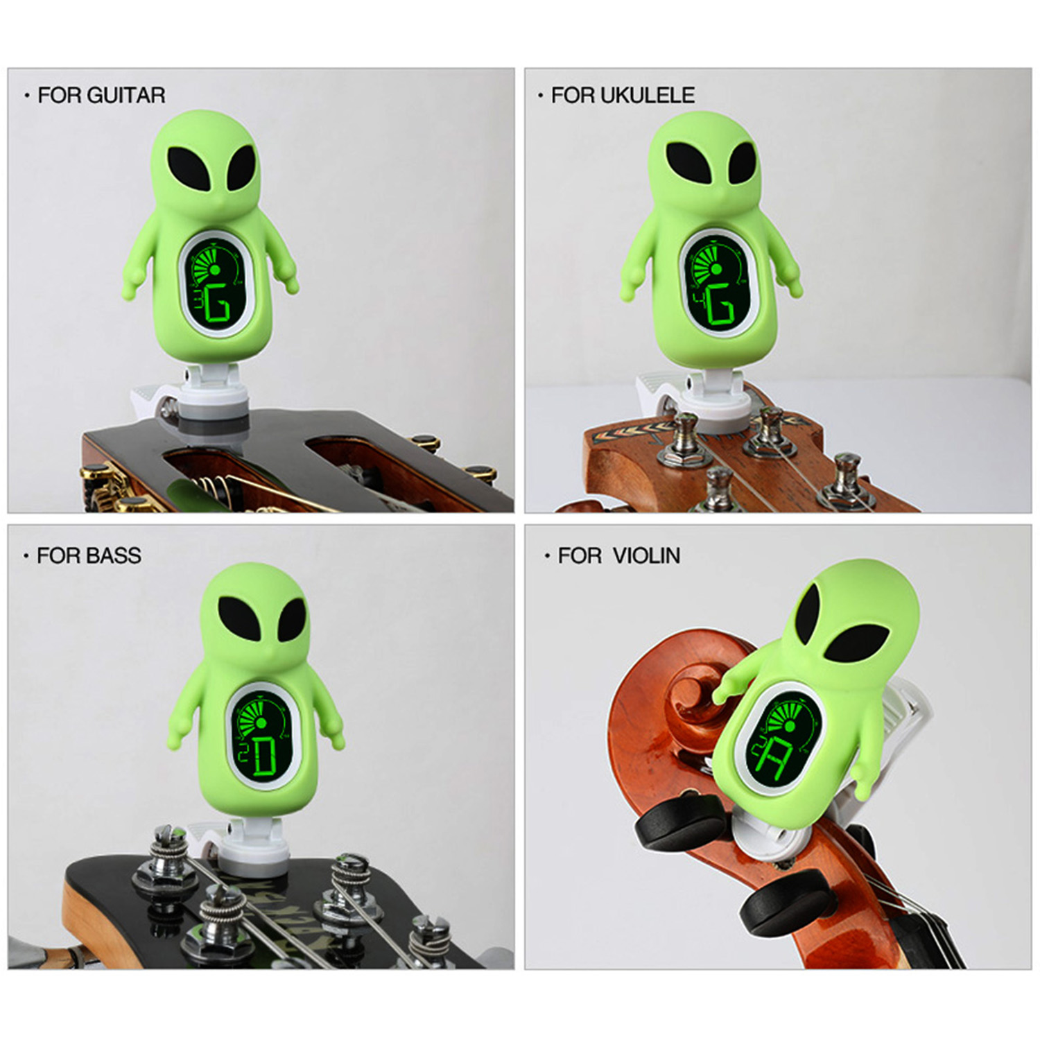 Guitar Tuner A71, Cute Alien C - Musical Instrument Art のレビューと価格