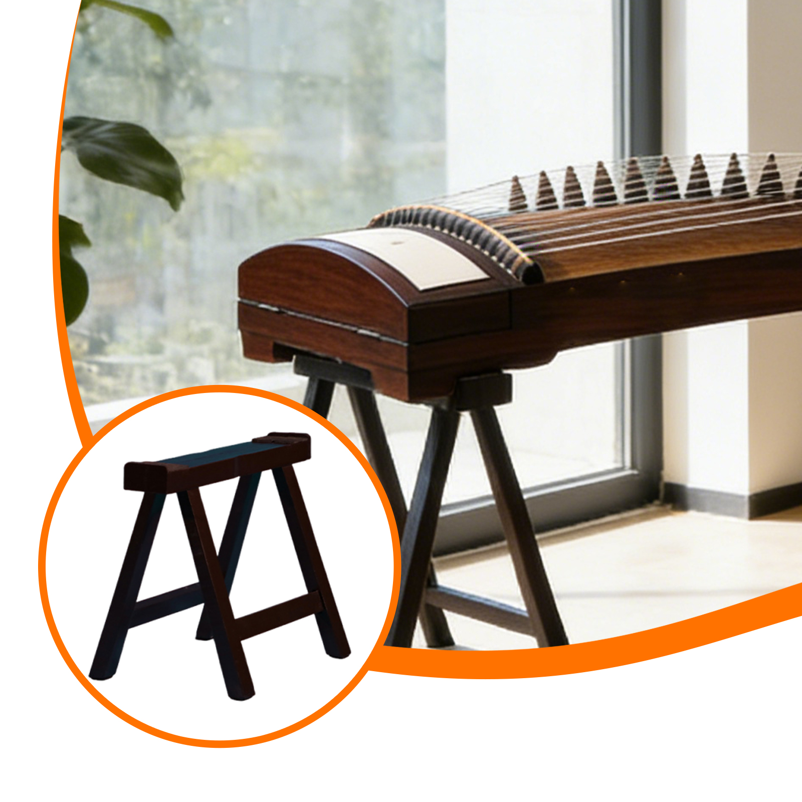 Wooden Guzheng Stand Holder Po - Musical Instrument Guzheng のレビューと価格