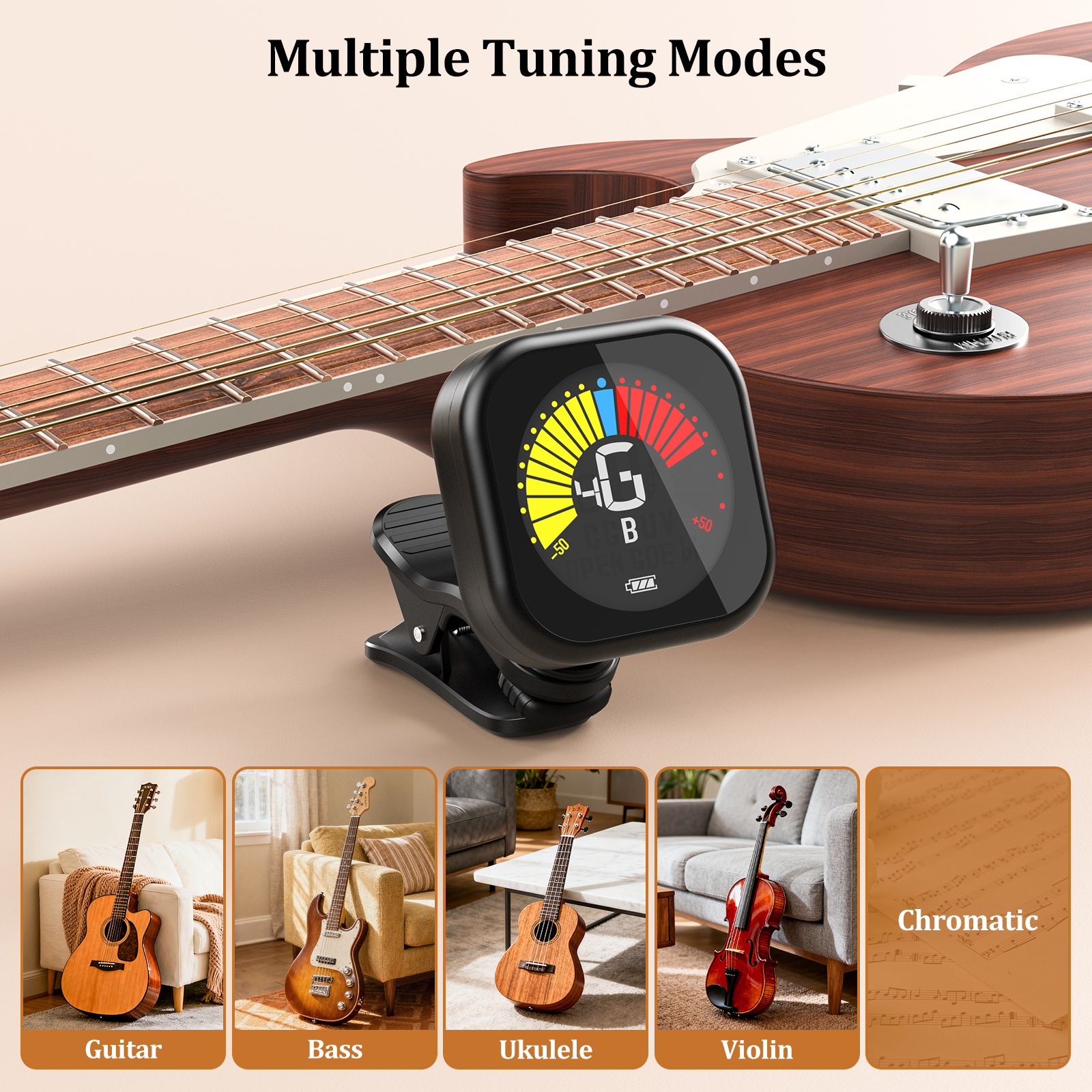 New Bee Guitar Tuner Clip-On C - Musical Instrument Art のレビューと価格