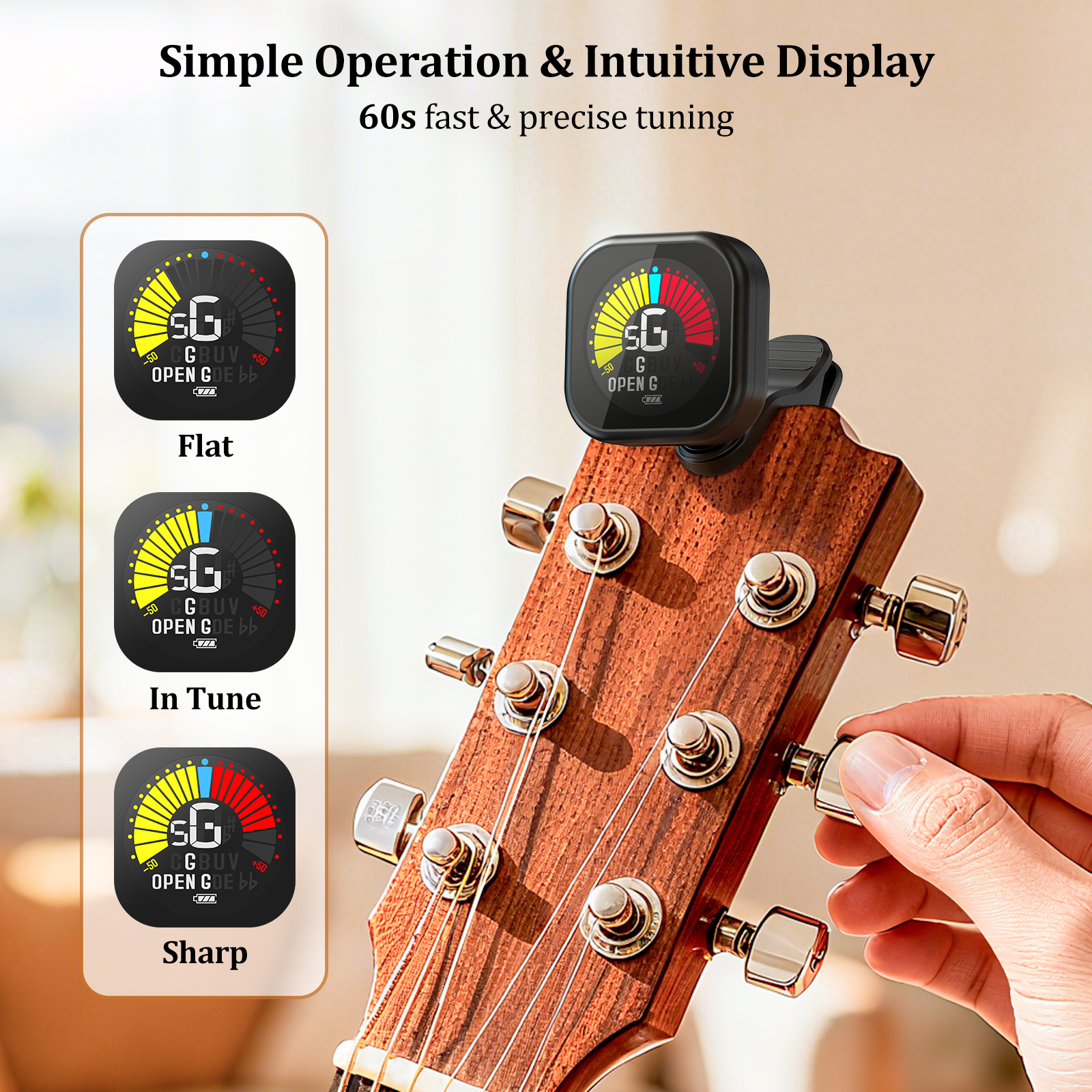 New Bee Guitar Tuner Clip-On C - Musical Instrument Art のレビューと価格