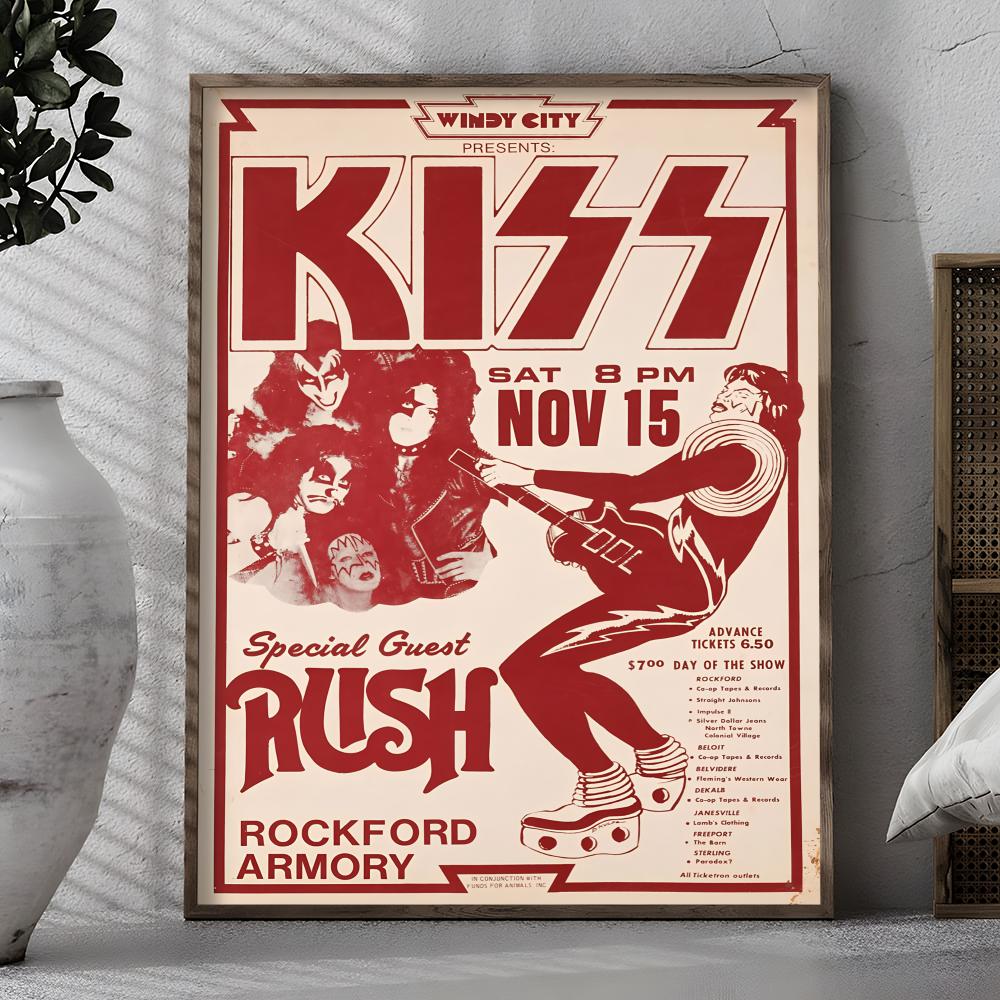 Cool K-Kiss Rock Band Poster R - Musical Instrument Poster のレビューと価格
