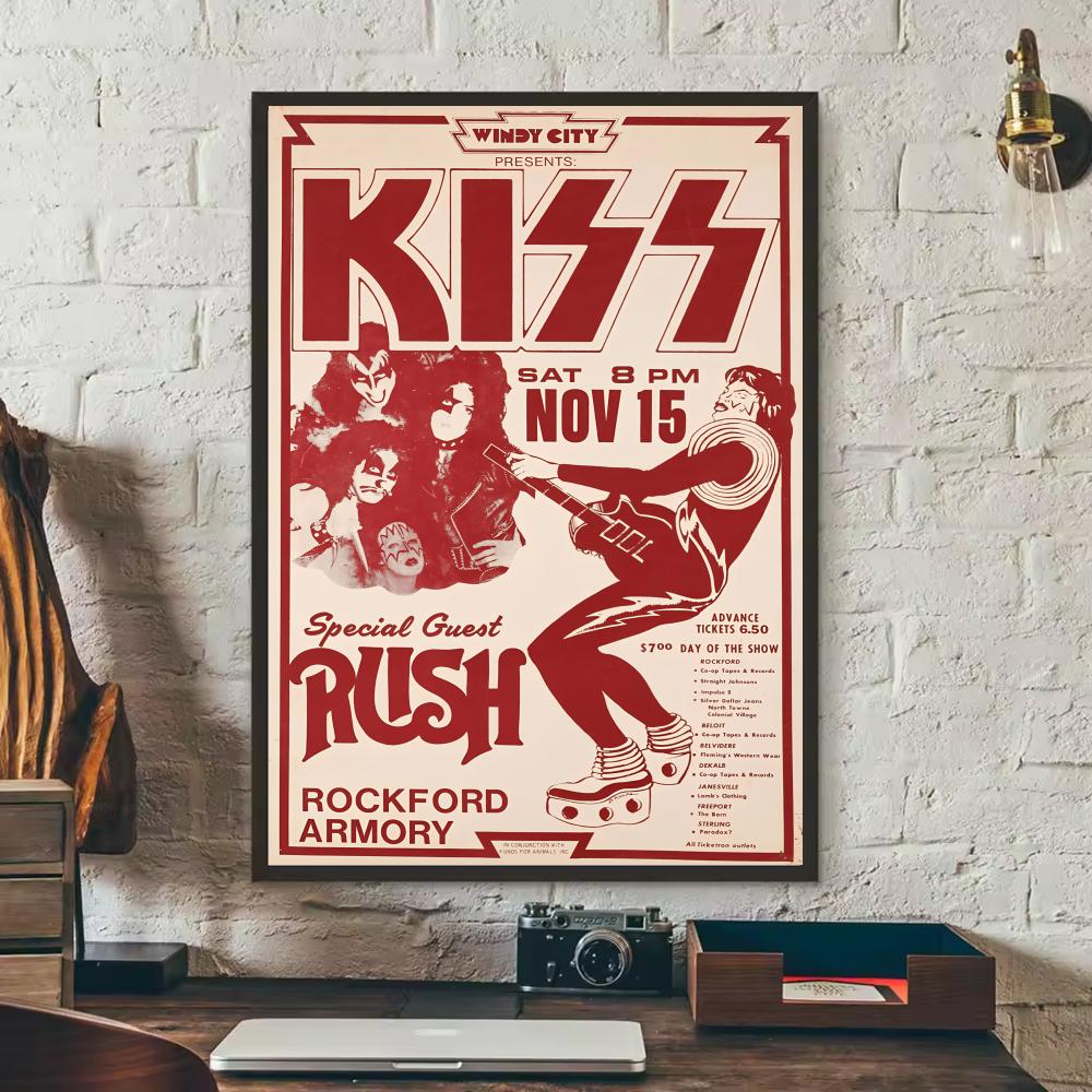 Cool K-Kiss Rock Band Poster R - Musical Instrument Poster のレビューと価格